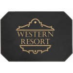 Custom Printed 12" x 17" Black/Gold Laser engraved Leatherette Placemat