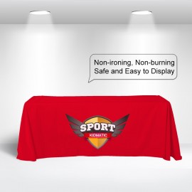 4' Table Cover w/ Open Back in Full Color Overall with Logo