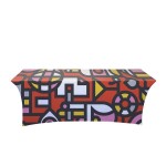Promotional IMPORT 8' Stretch Open-Back Full Color Table Throw