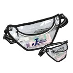 Promotional 25C Clear Striped Zipper Fanny Pack