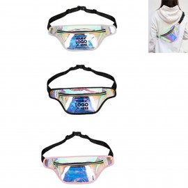 Holographic Laser Fanny Pack Trendy Waist Bags with Logo