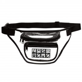 Transparent 3-Zip Fanny Pack with Logo