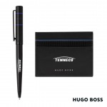 Logo Branded Hugo Boss Gear Card Holder/Ribbon Matrix Ballpoint Pen