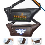 Perrin PU Leather Fanny Pack with Logo
