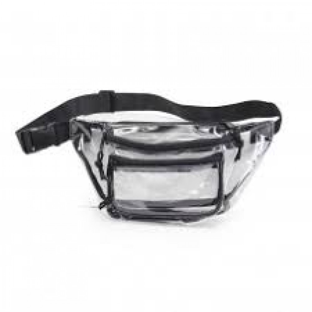 Personalized Clear Vinyl Three Pocket Fanny Pack
