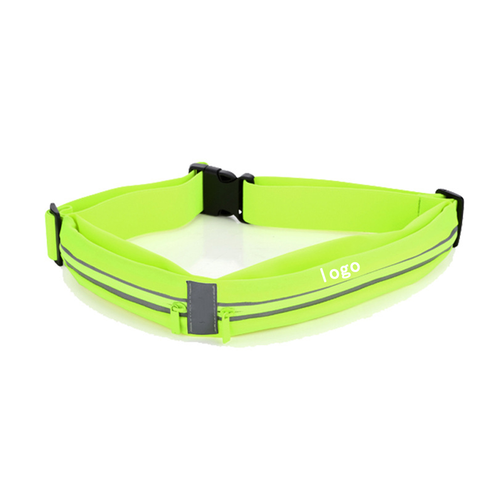 Reflective Outdoor Sports Fanny Pack with Two-Pocket Custom Embroidered Reflective Outdoor Sports Fanny Pack with Two-Pocket Custom Embroidered