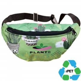 Promotional Running Sports Bag rPET Recycled 600D Polyester Sublimation Fanny Pack (13.4"W X 6")