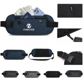 Promotional Lightweight Waterproof Waist Pouch Slim Belt Bag with 2 Pockets Waistband Bag Fanny Pack