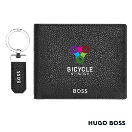 Custom Hugo Boss Classic Grained Key ring & Wallet Set
