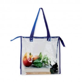 Clear PVC tote Bag with Zipper with Logo