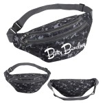 Custom Embroidered Waterproof Camo Three Zipper Fanny Pack