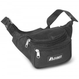 Everest Small Black Signature Waist Pack with Logo  Everest Small Black Signature Waist Pack with Logo