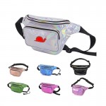Custom Embroidered Holographic Fanny Pack Neon Waist Bag
