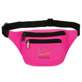 Logo Branded 3 Zippered Fanny Pack  Logo Branded 3 Zippered Fanny Pack