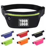 Dual Zippered Pocket Clear Large Waist Pack with Logo