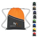 Personalized Non-Woven Two-Tone Drawstring Backpack
