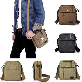 Promotional Canvas Messenger Bag Multi Pockets for Men Stylish Crossbody Bag