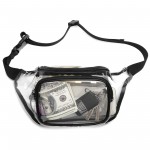 Clear Zippered Fanny Pack Waist Bag w/ Adjustable Belt with Logo
