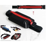 Logo Branded Running Band Sport Waist Bag w/Zipper