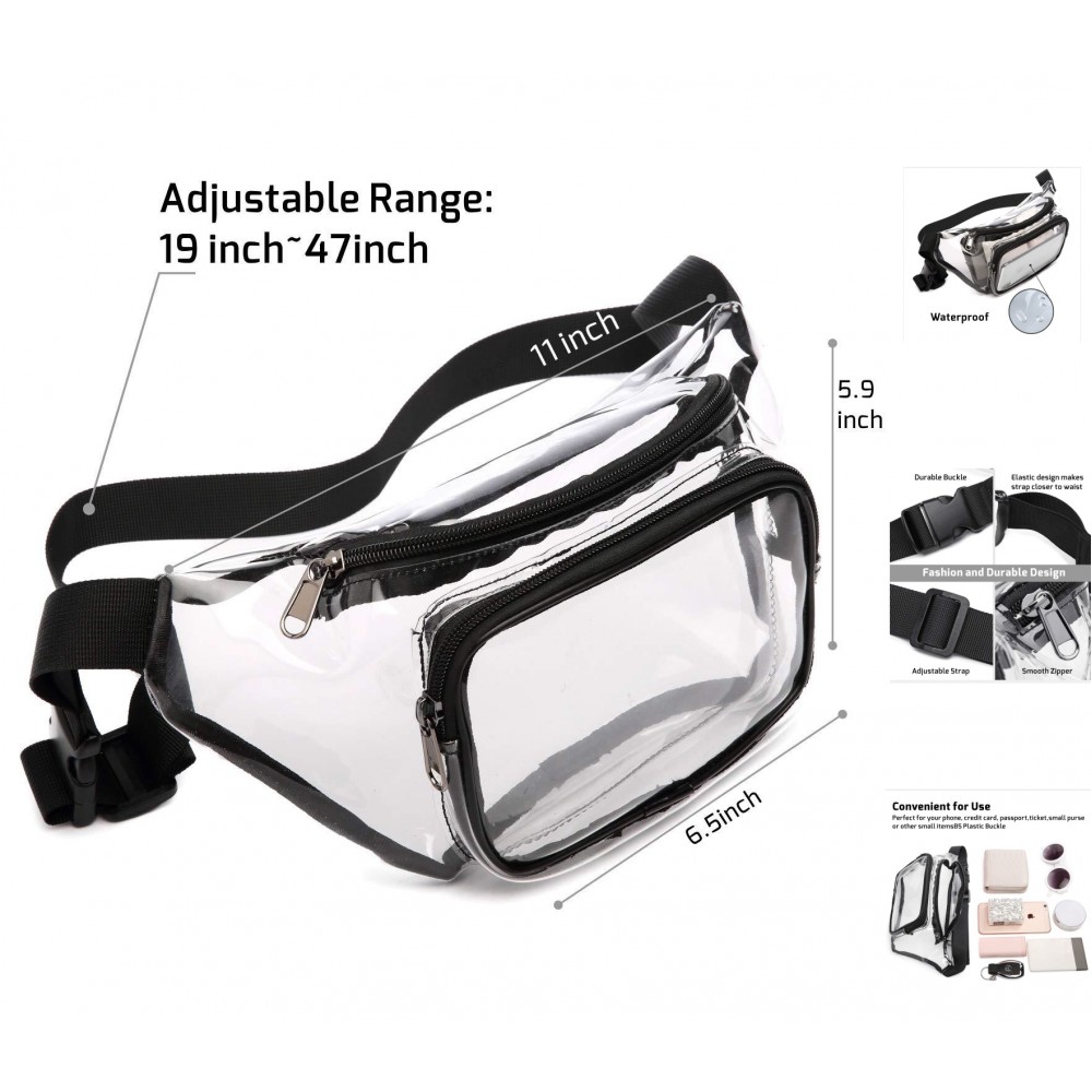 Discover Clear Fanny Packs Logo Branded Discover Clear Fanny Packs Logo Branded