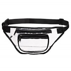 Clear 3 Zippered Fanny Pack with Logo