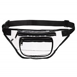 Clear 3 Zippered Fanny Pack with Logo  Clear 3 Zippered Fanny Pack with Logo