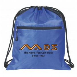 Promotional BARGAIN ZIPPER DRAWSTRING BAG w/2 SLIP POCKETS  Promotional BARGAIN ZIPPER DRAWSTRING BAG w/2 SLIP POCKETS