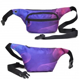 3 Zipper Waist Pack w/ Full Wrap Sublimation Fanny Bag (13.4" x 5") with Logo