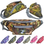 Customized Camouflage Fanny Pack w/ 2 Zipper 13"W x 5"H x 3"D Waist Bag