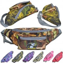 Personalized Camouflage Fanny Pack w/ 2 Zipper 13"W x 5"H x 3"D Waist Bag