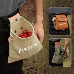 Logo Branded Waxed Canvas Mushroom Foraging Bag Collapsible Outdoor Camping Foraging Pouch Camping Hiking Bag