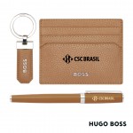 Logo Branded Hugo Boss Fountain Pen, Key Ring & Card Holder Set