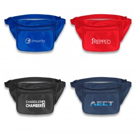 Three Pocket Fanny Pack with Logo