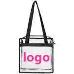 Custom Imprinted Clear Tote Bag with Adjustable Strap