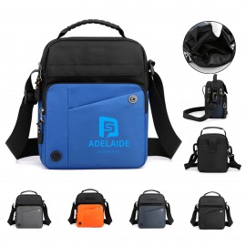 Men'S Waterproof Nylon Shoulder Bag with Logo  Men