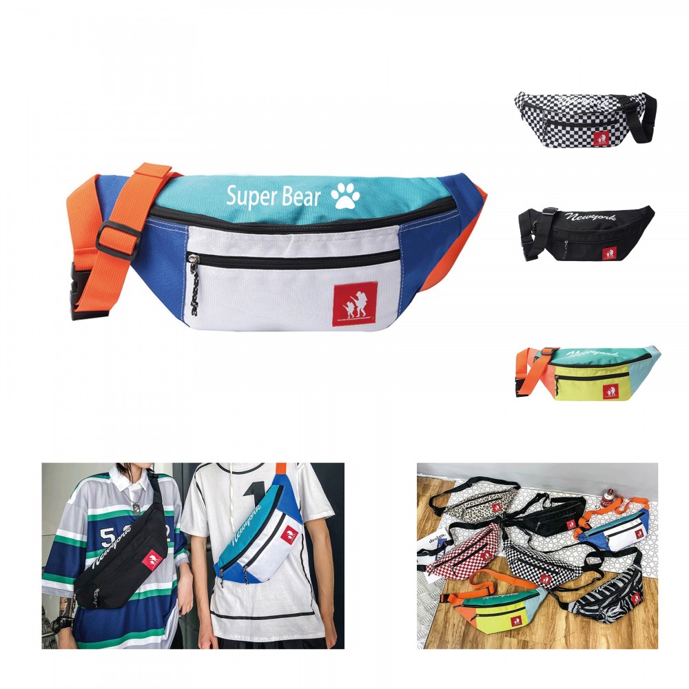 Adjustable Waist Sport Fanny Pack Bag Logo Branded Adjustable Waist Sport Fanny Pack Bag Logo Branded