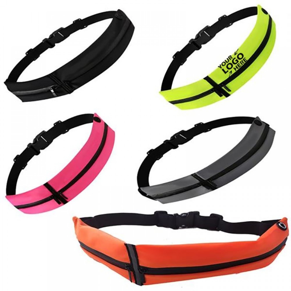 Fitness Waterproof Two Pockets running mobile phone mini belt bag with Logo