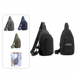 Oxford Sling Backpack Crossbody Chest Shoulder Bag with Logo