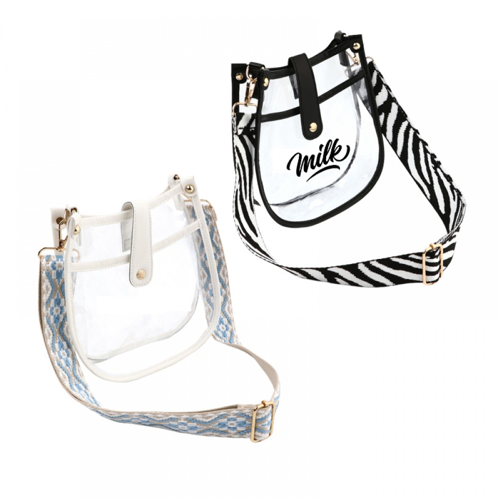 Customized Clear Shoulder Crossbody Bag Customized Clear Shoulder Crossbody Bag