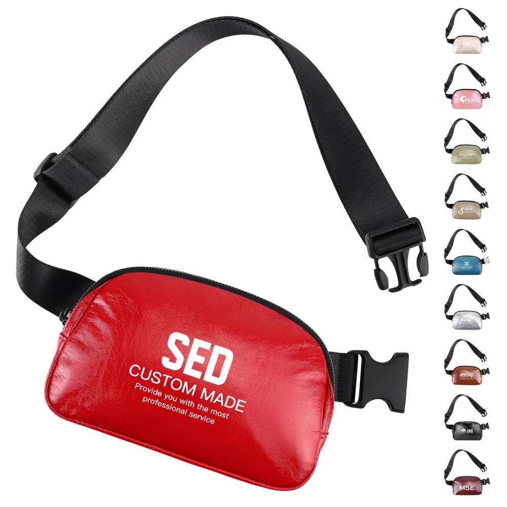 Waterproof Outdoor Leisure Leather Waist Bag Crossbody Bag with Logo