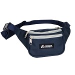 Everest Small Navy Blue/Gray Signature Waist Pack with Logo
