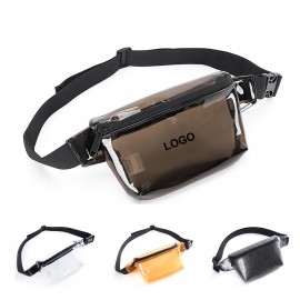 Clear Black Fanny Pack (direct import) with Logo