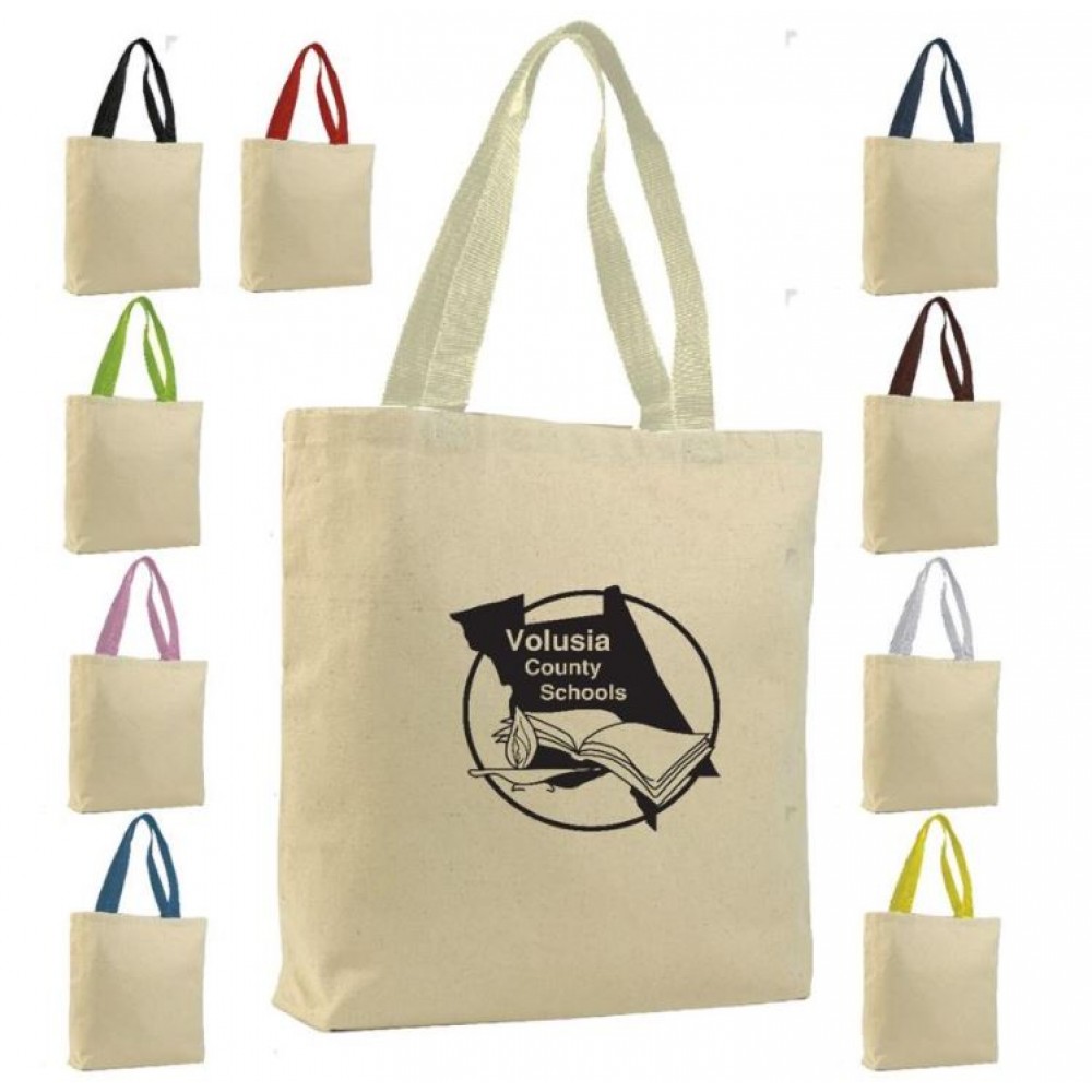 Customized Q-Tees Promotional Tote Bag Bottom Gusset Natural Body Customized Q-Tees Promotional Tote Bag Bottom Gusset Natural Body