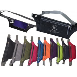 Triple Zip Fanny Pack with Logo
