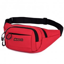 3 Zipper Pocket Canvas Fanny Pack/Waist Bag with Logo