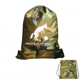 Personalized Camo Drawstring Backpack