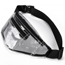 Stadium Approved Clear Transparent PVC Fanny Pack (15.7"x6.3"x6.3") with Logo  Stadium Approved Clear Transparent PVC Fanny Pack (15.7"x6.3"x6.3") with Logo