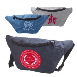 Travel Fanny Pack w/ Zippered Compartment & Buckle Closure (14" x 6.50") with Logo  Travel Fanny Pack w/ Zippered Compartment & Buckle Closure (14" x 6.50") with Logo