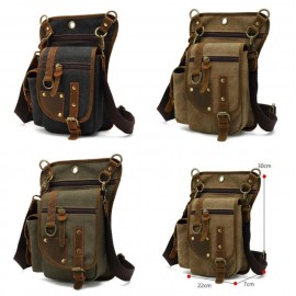 Canvas Drop Leg Bag Tactical Thigh Outdoor Waist Pack with Logo