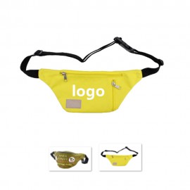 Promotional 2 Zipper Fanny Pack w/Buckle Closure